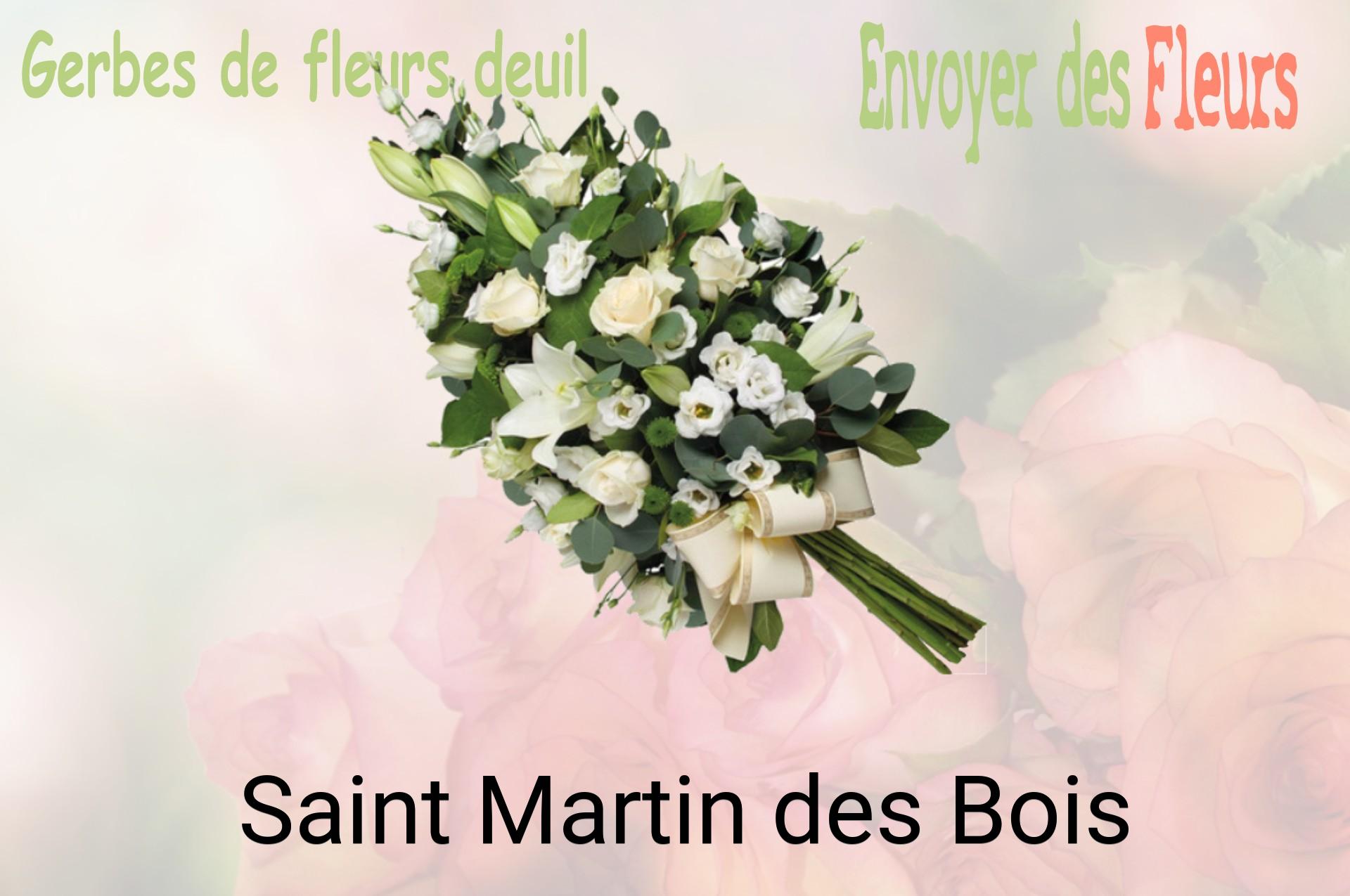 Gerbe de fleurs de deuil livrée à Saint-Martin-des-Bois